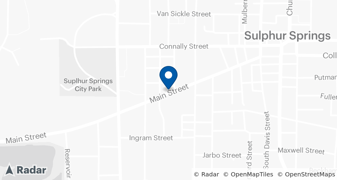 Map of Dairy Queen Location:: 705 Main St, Sulphur Springs, TX, 75482-3974